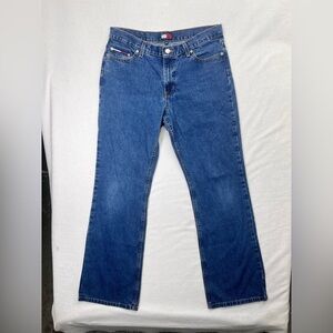 Tommy Jeans Y2K Hipster Flare Jeans Womens 13 Color Patch 90s Vintage Cool 1713
